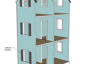 18 Doll House Plans Ana White Three Story American Girl or 18 Quot Dollhouse