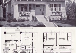1920s Home Plans Clipped Gable Bungalow Cottage the Kendall 1923