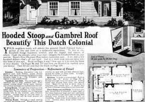 1930s Home Plans 1930 Dutch Colonial Revival Elizabeth Montgomery Ward