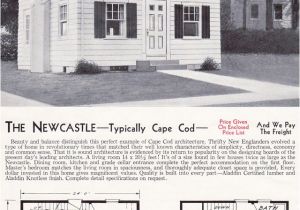 1940s Home Plans 1940 Newcastle Mid Century Cape Cod Aladdin Kit Houses