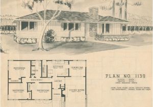 1950s Home Plans 1950 Modern Ranch Style House Plan Mid Century Home