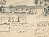 1950s Home Plans Mid Century Ranch Style Rambler Home Building Plan Service