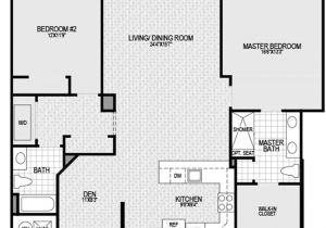 2 Bedroom 2 Bath Home Plans 2 Bedroom 2 Bath with Den Floor Plan