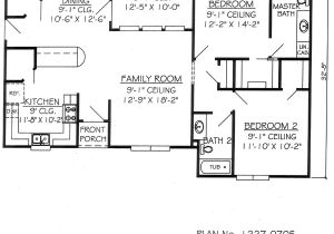 2 Bedroom and 2 Bathroom House Plans Home Design Two Bedroom House Plans