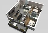 2 Bedroom Floor Plans Home 50 3d Floor Plans Lay Out Designs for 2 Bedroom House or