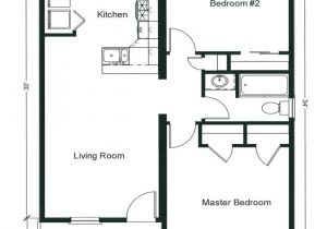 2 Bedroom Home Plan 2 Bedroom Bungalow Floor Plan Plan and Two