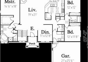 2 Bedroom House Plans with Garage and Basement One Story House Plans Daylight Basement House Plans Side