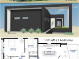 2 Bedroom Modern Home Plans Small Front Courtyard House Plan 61custom Modern House