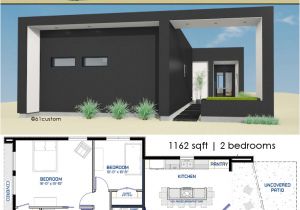 2 Bedroom Modern Home Plans Small Front Courtyard House Plan 61custom Modern House