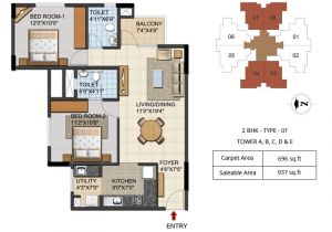 2 Bhk Home Plan Urbana Aqua 2 3 4 Bhk Luxury Apartments Floor Plans 2 3