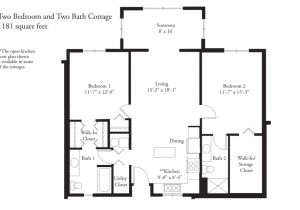 2 Br 2 Ba House Plans Foxdale Village Cottage Homes