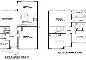 2 Story House Floor Plans with Measurements Modern 2 Story Home Floor Plans