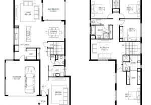 2 Story House Floor Plans with Measurements Two Storey House Design and Floor Plan