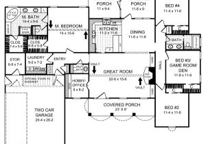 2 Story House Plans Under 2000 Sq Ft Country House Plan 4 Bedrooms 2 Bath 2000 Sq Ft Plan 2 205