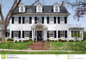 2 Story House Plans with Dormers Georgian Colonal House Stock Image Image Of Lawn