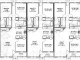 2 Unit Home Plans Triplex House Plans 1 387 S F Ea Unit 3 Beds 2 Ba