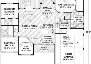2000 Sq Ft Ranch House Plans with Basement House Plan 74812 at Familyhomeplans Com