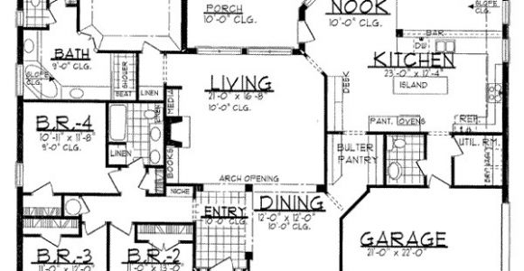 2700 Sq Ft House Plans Traditional Style House Plan 4 Beds 2 5 Baths 2700 Sq Ft