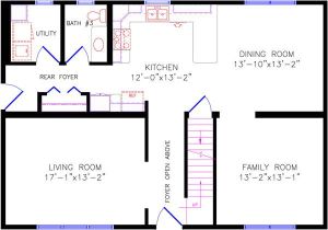 28×40 Colonial House Plans Colonial