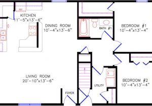 28×40 House Plans with Basement Cottage