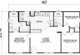 28×40 Ranch House Plans Home 24 X 40 3 Bedroom 2 Bath 933 Square Feet Little