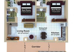 2bhk Plan Homes 1 2 Bhk Floor Plans for Best Senior Citizen Apartments