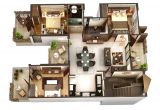 3 Bdrm House Plans 3 Bedroom Apartment House Plans