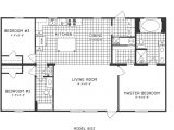 3 Bedroom 2 Bath Mobile Home Floor Plans 3 Bedroom Floor Plan C 8103 Hawks Homes Manufactured