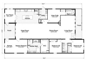 3 Bedroom Mobile Home Floor Plans Casita Iii Tdx4746c Home Floor Plan 4 Bedrooms 3 Baths