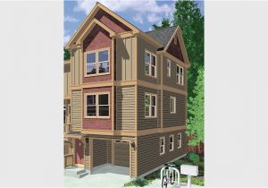 3 Story House Plans Small Lot Narrow Lot Duplex House Plans Narrow and Zero Lot Line