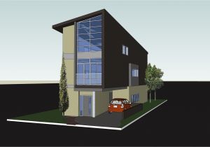 3 Story House Plans Small Lot Narrow Lot Very Modern Box Off Street Parking No