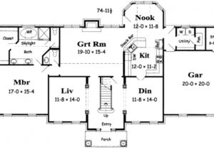 3000 Sq Ft Home Plan Colonial Style House Plan 4 Beds 3 50 Baths 3000 Sq Ft