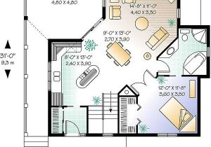 32×32 House Plans Country One Story House Plan with Open Concept and