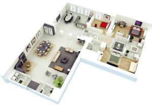 3d Home Plan 25 More 3 Bedroom 3d Floor Plans