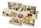 3d Plan Home Design 3 Bedroom House Plans 3d Design 7 House Design Ideas