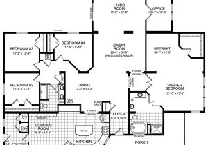4 5 Bedroom Mobile Home Floor Plans 2 Modular Home Floor Plans 4 Bedrooms Modular Housing
