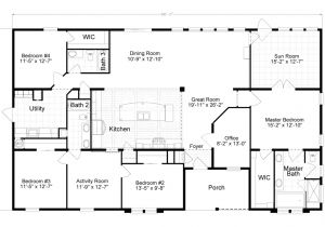 4 5 Bedroom Mobile Home Floor Plans 2 Tradewinds Tl40684b Manufactured Home Floor Plan or