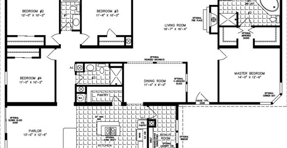 4 5 Bedroom Mobile Home Floor Plans Manufactured Homes Floor Plans Jacobsen Homes