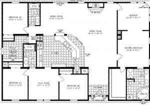 4 Bed 3 Bath Manufactured Home Floor Plans 4 Bedroom Modular Homes Floor Plans Bedroom Mobile Home