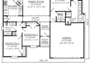 4 Bedroom 2 Bath 2 Car Garage House Plans 3 Bedroom House Plan with Double Garage 2 Bedroom House