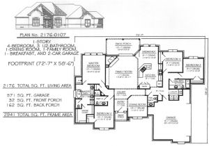 4 Bedroom 2 Bath 2 Car Garage House Plans 4 Bedroom 1 Story Under 2300 Square Feet