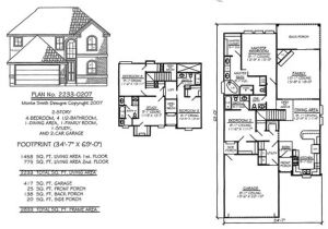 4 Bedroom 2 Bath 2 Car Garage House Plans Narrow Monte Smith Designs House Plans