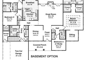 4 Bedroom 3 Bath House Plans with Basement 3 Bedroom House Plans with Basement Smalltowndjs Com