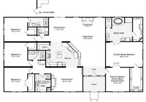 4 Bedroom 3 Bath Modular Home Plans the Hacienda Iii Vrwd76d3 or 41764a Home Floor Plan