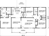 4 Bedroom Ranch Home Plans House Plan 45467 at Familyhomeplans Com