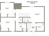 4 Bedroom Ranch House Plans with Walkout Basement Finished Basement Floor Plans Finished Basement Floor