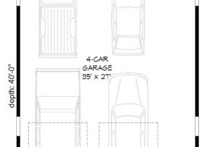 4 Car Tandem Garage House Plans 4 Car Tandem Garage with Man Cave Above 68466vr Cad