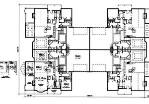 4 Plex Home Plans Multi Family Plan 66641 at Familyhomeplans Com
