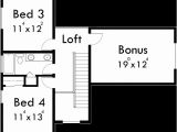 40 Foot Wide Lot House Plans 40 Ft Wide Narrow Lot House Plan W Master On the Main Floor