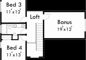 40 Foot Wide Lot House Plans 40 Ft Wide Narrow Lot House Plan W Master On the Main Floor
